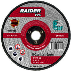 Raider Диск за метал за пневматичен ъглошлайф o100x1x16mm - 169904 (169904)