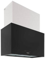NODOR NorBreeze CUBE GLASS ECO 90 BK Fali páraelszívó LED világítás 1 db motor, 820 m3/h, 50-67 dB zajszint, 90 cm széles, A Energiaosztály (8532)