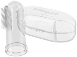 BabyOno Degetar silicon pentru gingii Babyono - Alb (5901435412879)