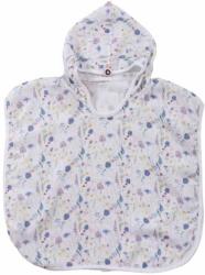 XKKO Poncho din muselina de bambus Xkko - Blue Wild Flowers, 1-2 ani (8594161571377)