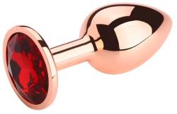 Passion Labs Dop Anal Charm Anal Plug Large, Rose Gold, Piatra Rosu, Passion Labs