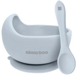 KikkaBoo Bol din silicon cu lingurita Kikka Boo - Yummy, Blue (31302040116)