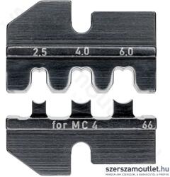 KNIPEX Krimpelő szerszám betét MC4 (Multi-Contact) szolárkábel csatlakozókhoz 2, 5-6, 0mm2 (97 49 66) (974966)