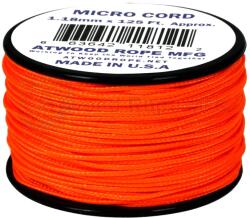 Atwood Rope Mfg ARM 100 MICROCORD 1, 18mm. 125' Neon Orange MS17-NEON ORANGE (MS17-NEON ORANGE)