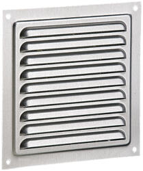 Dalap Alumínium szellőzőrács karima nélkül, rovarhálóval és fix lamellákkal 125x125 mm (85115)