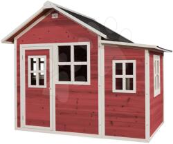 EXIT Toys Házikó cédrusból Loft 150 Red Exit Toys tágas vízhatlan tetővel piros (ET50021300)