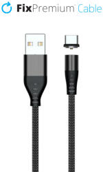 FixPremium - USB-C / USB Cablu Magnetic (1m), negru - fix-shop - 10,00 RON