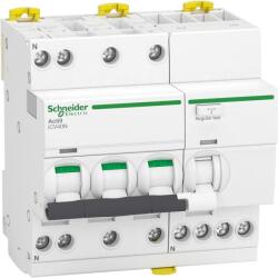Schneider Electric ACTI9 iCV40 áramvédős kismegszakító, AC osztály, 3P-N, B, 20A, 30mA (A9DH3720) (A9DH3720)