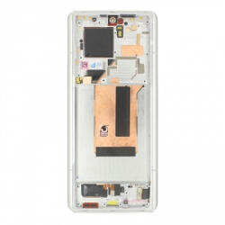  Xiaomi 13 Ultra előlap keret, lcd kijelző és érintőpanel, fehér (OEM)