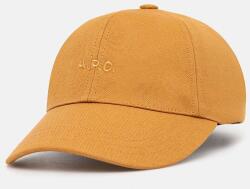 APC A. P. C. pamut baseball sapka narancssárga, sima - bézs 56