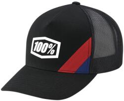  100% șapcă neagră Cornestone X-Fit Trucker (AIM186-860)