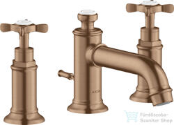 Hansgrohe AXOR MONTREUX 3 üléses mosdó csaptelep automata leeresztővel, szálcsiszolt vörös arany hatású 16536310 (16536310)