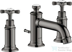 Hansgrohe AXOR MONTREUX 3 üléses mosdó csaptelep automata leeresztővel, polírozott fekete króm 16536330 (16536330)