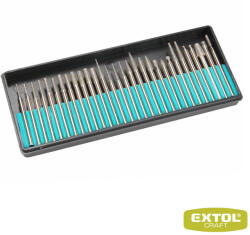 Extol Craft 73420 mini gyémántszemcsés csiszolófej készlet egyenes csiszolóhoz, Ø 3.2 mm, 30 darabos (73420)