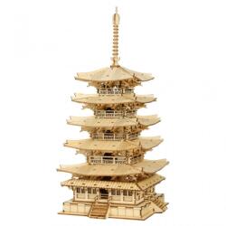 Robotime ROKR lézervágott modell 5 emeletes Pagoda 275db-os készlet TGN02 (9250)