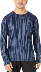 Asics Tricou cu maneca lunga Asics ROAD ALL OVER PRINT LS TOP - Albastru - M