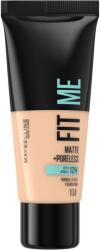 Maybelline New York Fit Me! Pórusösszehúzó és Mattító Alapozó Normál és Zsíros Bőrre (30ml) 104 Soft Ivory