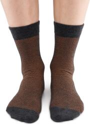 Vlnka Jacquard Merino gyapjú zokni szürke narancssárga zokni méretek 47-48
