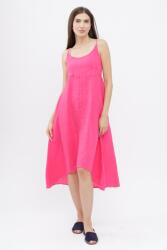 SHOPIKA Rochie din in, cu bretele reglabile si elastic la spate, fucsia Talie unica
