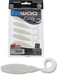 Biwaa TailGunR Curly 3, 5" 9cm Pearl White 008 gumihal 7 db/csg (B002088)