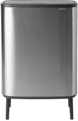 Brabantia Bo Touch Bin Hi hulladékgyűjtő Soft-Close fedéllel, magasított, lábakon álló, műanyag tartály, XXL, 60L - M méret, r. m. acél, selyem ujjlenyomatmentes - 130267 (130267)