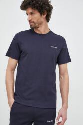 Calvin Klein pamut póló sötétkék, sima - sötétkék S - answear - 14 990 Ft