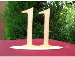  Natúr fa - Asztalszám 11-es 15cm - papelito