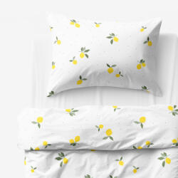 Goldea gyermek pamut ágyneműhuzat - citromok 150 x 200 és 50 x 60 cm