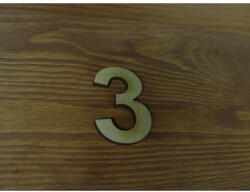  Natúr fa - Számok3-as 10db/csomag - feliratokhoz és dekorációhoz