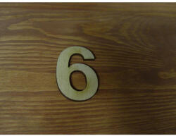  Natúr fa - Számok 6-os 10db/csomag - feliratokhoz és dekorációhoz