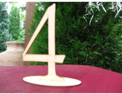  Natúr fa - Asztalszám 4-es 15cm - feliratokhoz és dekorációhoz