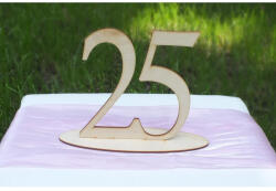  Natúr fa - Asztalszám 25-ös 15cm - feliratokhoz és dekorációhoz