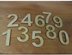  Natúr fa - Számok 0-9-ig 10db/csomag - feliratokhoz és dekorációhoz