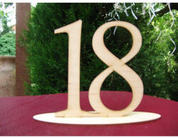  Natúr fa - Asztalszám 18-as 15cm - feliratokhoz és dekorációhoz