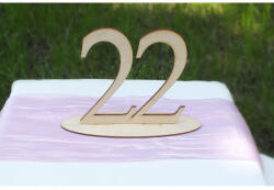  Natúr fa - Asztalszám 22-es 15cm - feliratokhoz és dekorációhoz