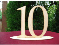  Natúr fa - Asztalszám 10-es 15cm - feliratokhoz és dekorációhoz