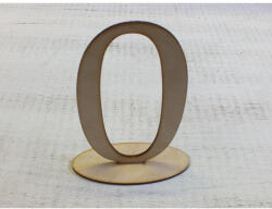  Natúr fa - Asztalszám 0-ás 15cm - feliratokhoz és dekorációhoz