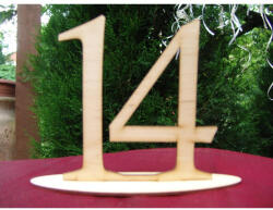  Natúr fa - Asztalszám 14-es 15cm - feliratokhoz és dekorációhoz