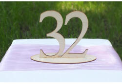  Natúr fa - Asztalszám 32-es 15cm - feliratokhoz és dekorációhoz