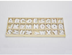  Fa betűk dobozban fehér 2, 3cm - feliratokhoz és dekorációhoz