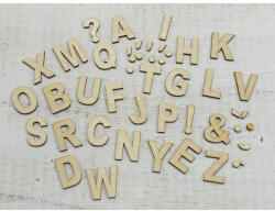  Natúr fa - ABC betűszett 3cm - papelito