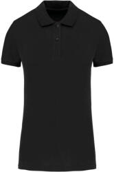 Kariban Női organikus piké pamut póló, Kariban KA2026, Black-L (ka2026bl-l)