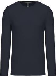 Kariban Férfi kereknyakú hosszú ujjú pamut póló, Kariban KA359, Navy-4XL (ka359nv-4xl)