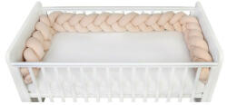 YappyKids Aparatoare laterala pat Bumper impletit YappyGum, din tricot, YappyKids, 240 cm, Beige Lenjerii de pat bebelusi‎, patura bebelusi