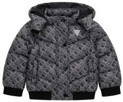 GUESS Спортно зимно яке за мини момиче в черен цвят покрито с лога Guess
