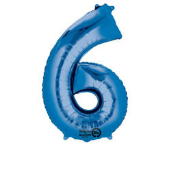 Grabo Balon folie cifra 6 albastru 66cm