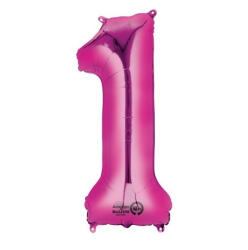 Grabo Balon folie cifra 1 roz 100 cm
