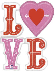 Balloons4party Balon folie LOVE si sageti 117 cm