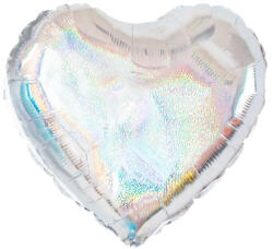 Balloons4party Balon folie inima holograma argintiu 45 cm - articole-petreceri - 8,99 RON