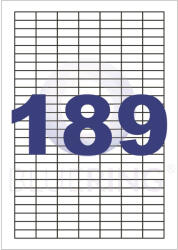 Bluering Etikett címke, 25, 4x10mm, 100 lap, 189 címke/lap Bluering® (10295) - iroszer24